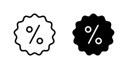 Percentage icon vector for web, computer and mobile app