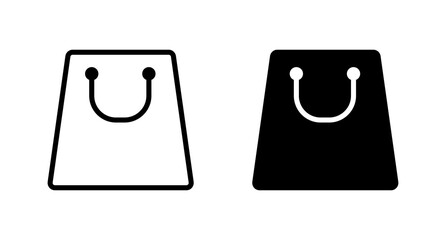 Shopping bag icon vector for web, computer and mobile app