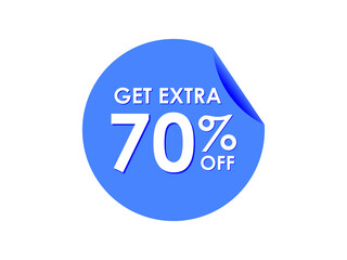 Get Extra 70% percent off Sale Round sticker