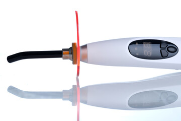 Dental UV lamp for dental fillings closeup