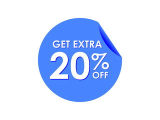 Get Extra 20% percent off Sale Round sticker
