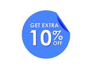Get Extra 10% percent off Sale Round sticker