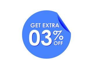 Get Extra 3% percent off Sale Round sticker