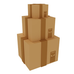 cardboard box isolated on white