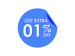 Get Extra 1% percent off Sale Round sticker