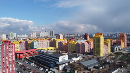 Naklejka premium city drone photo