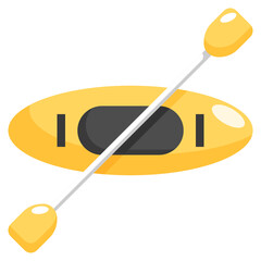 Sport And Activity_CANOE flat icon,linear,outline,graphic,illustration