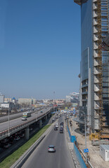 Fototapeta premium View of the avenue Sievers and Railway Square on April 05; 2016 in Rostov-on-Don
