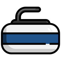 Sport And Activity_CURLING filled outline icon,linear,outline,graphic,illustration