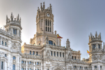 Fototapeta na wymiar Madrid, Paseo de la Castellana, HDR Image