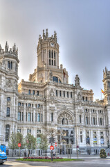 Fototapeta na wymiar Madrid, Paseo de la Castellana, HDR Image