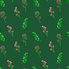 Watercolors, Flowers .Watercolor floral seamless paper, pattern and seamless background. Ideal for printing on fabric and paper or scrapbooking. Hand-painted illustration.Print in a hand-drawn style