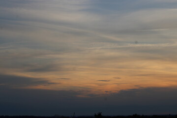 Obraz premium Orange evening clouds