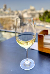 White Rueda Wine in Madrid, HDR Image