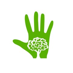 Think green icon isolated on white background