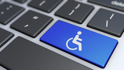 Website Accessibility Wheelchair Icon Concept - 442720794