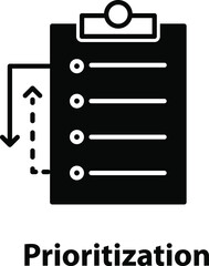 Prioritization icon , vector illustration