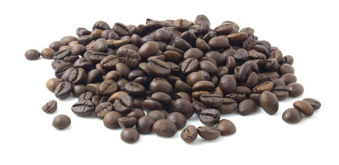 Coffee beans isolated on white background