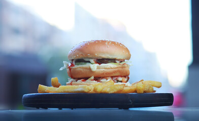 Double Chicken Burger double patty