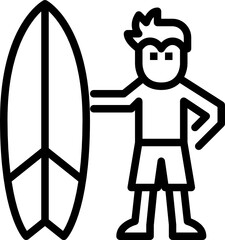 surfboard outline icon