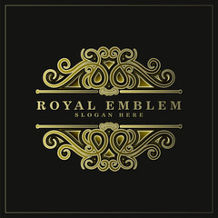 Luxury Logo template flourishes calligraphy elegant ornament lines