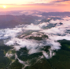 Fog over the Carpathians.