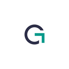letter G alphabet abc logo isolated