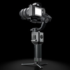 3-axis gimbal stabilization system with nonexistent mirrorless camera isolated