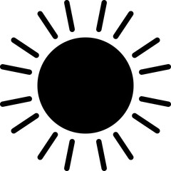 sun glyph icon