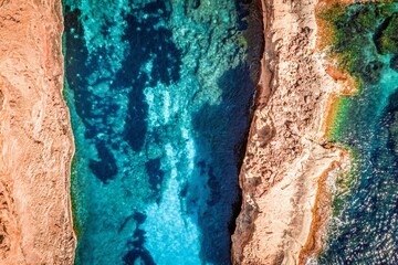 blue water surface in ibiza, spain