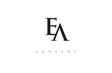 Initial EA logo design vector