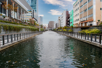 東京スカイツリーの真下を流れる北十間川