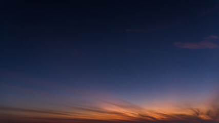 sunset sky in the evening on twilight with clouds