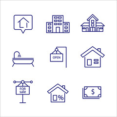 real estate icon. real estate set symbol vector elements for infographic web.