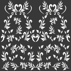 white vector for black background