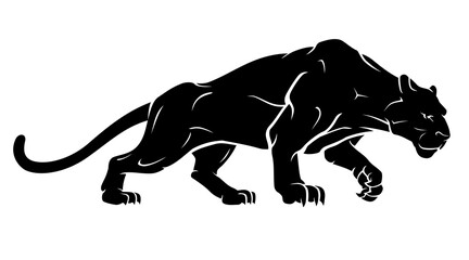 Black Panther Predator Cat Silhouette