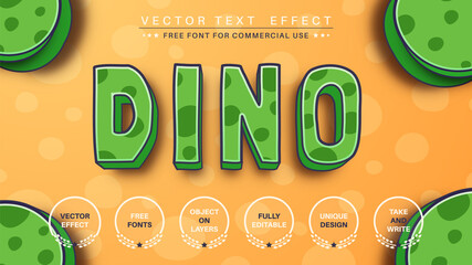Dino child - edit text effect, font style