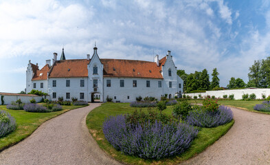 Fototapeta na wymiar panorama view of the Bosjokloster and castle in southern Sweden