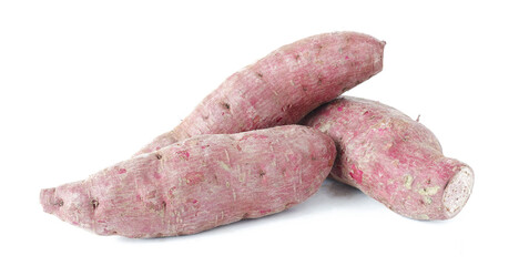 purple sweet potato isolated on white background