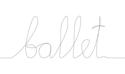 Self drawing animation of continuous line drawing of woman ballet dancer