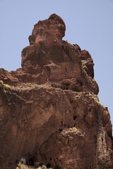 Gran Canaria, landscape of the central part of the island, Las Cumbres, ie The Summits, cave...