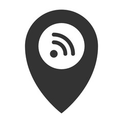 Location , Internet of Things solid icon.