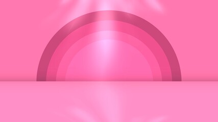 Pink background with sun lights for product.