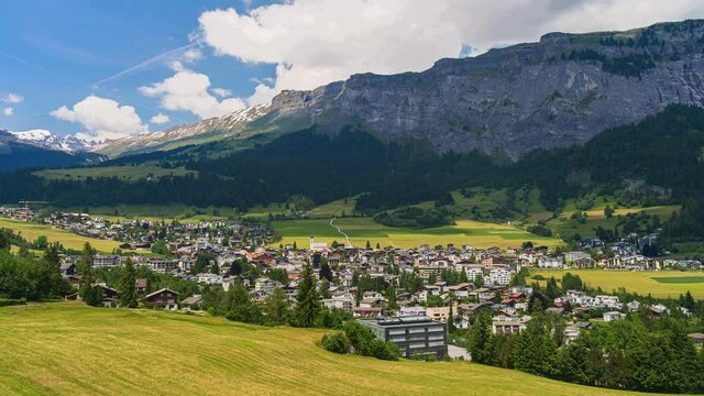 Flims is a municipality in the Imboden Region in the Swiss canton of Graub&uuml;nden. The town of Flims is dominated by the Flimserstein mountain.