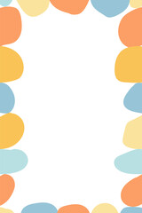 Abstract frame from stones. Nice colors. Simple flat vector illustration isolated on white background. Design element.