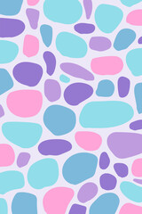 Abstract pattern from stones. Nice colors. Simple flat vector illustration isolated on white background. Design element.