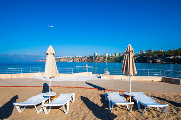 Naklejka premium Coastal view of Antalya City in Turkey
