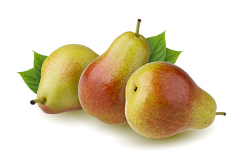 Green Pears isolated on a white background