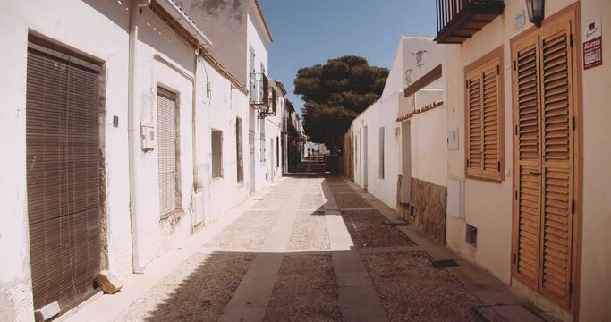 An Alley of White Houses on the Island of Tabarca