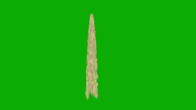Sand stream motion graphics with green screen background